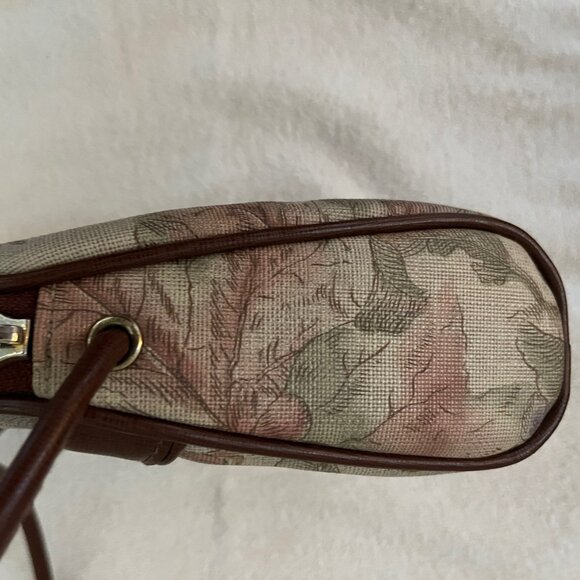 Liz Claiborne Crossbody Bag AND Matching Wallet Brown Floral - Picture 5 of 11